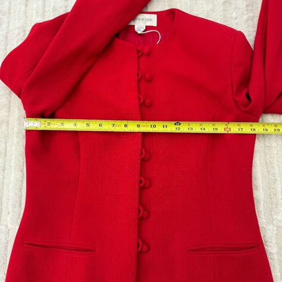 Vintage Jones New York Red Wool Blazer Size 4- Made in US - Picture 4 of 7